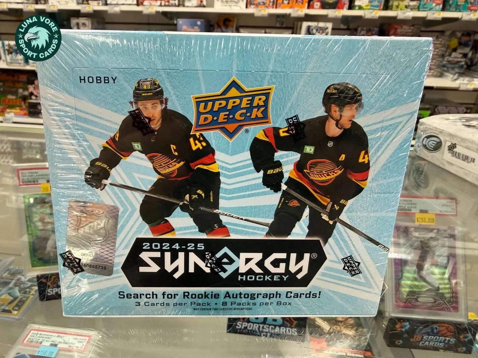 s-l1600_35_b43bdc31-5dea-4ca3-80bd-4612cfeac52e 2024-25 Upper Deck Synergy Hockey HOBBY BOX Look for Autos Factory Sealed - Image 1