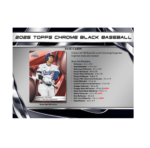 2025 Topps Chrome Black Baseball Hobby Box - Image 3