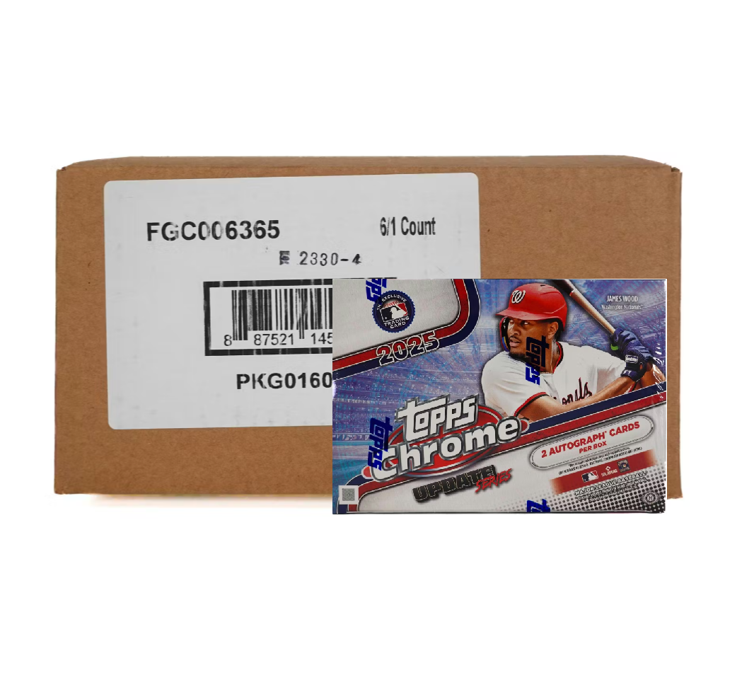 2025 Topps Chrome Update Series Baseball Breaker's Delight 6-Box Case - Image 1