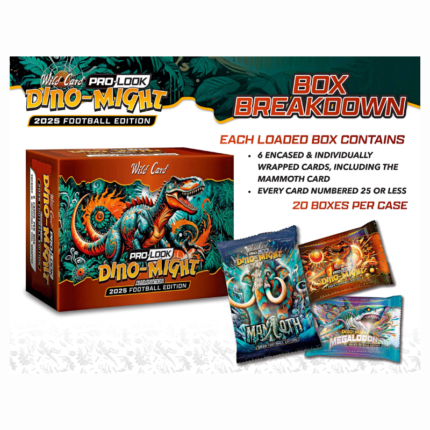 2025 Wild Cards Dino Might Pro Look Football Hobby Box