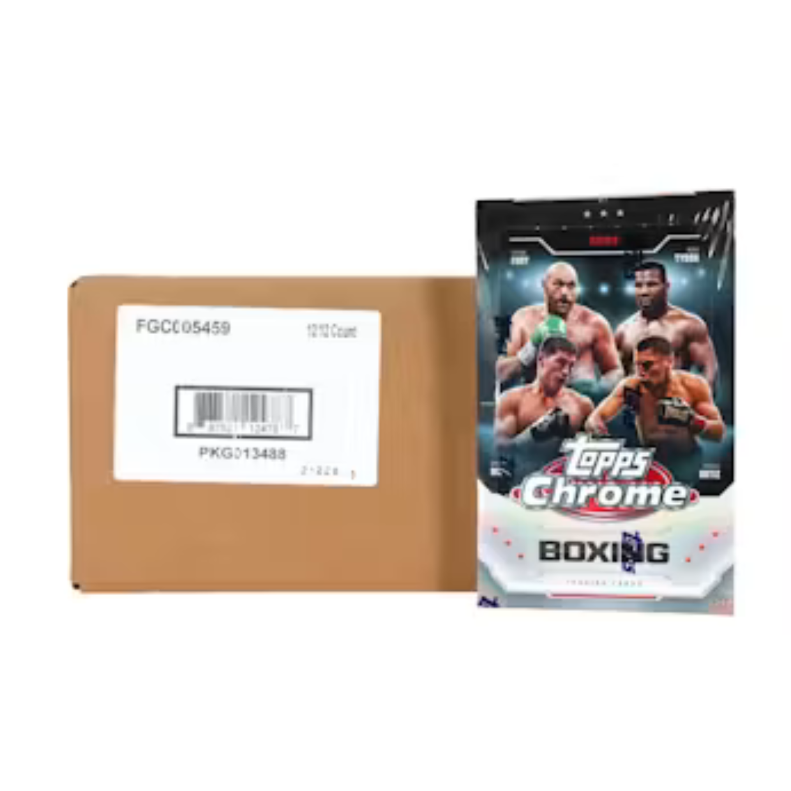 boxing_resized 2024 Topps Chrome Boxing Hobby 12-Box Case - Image 1