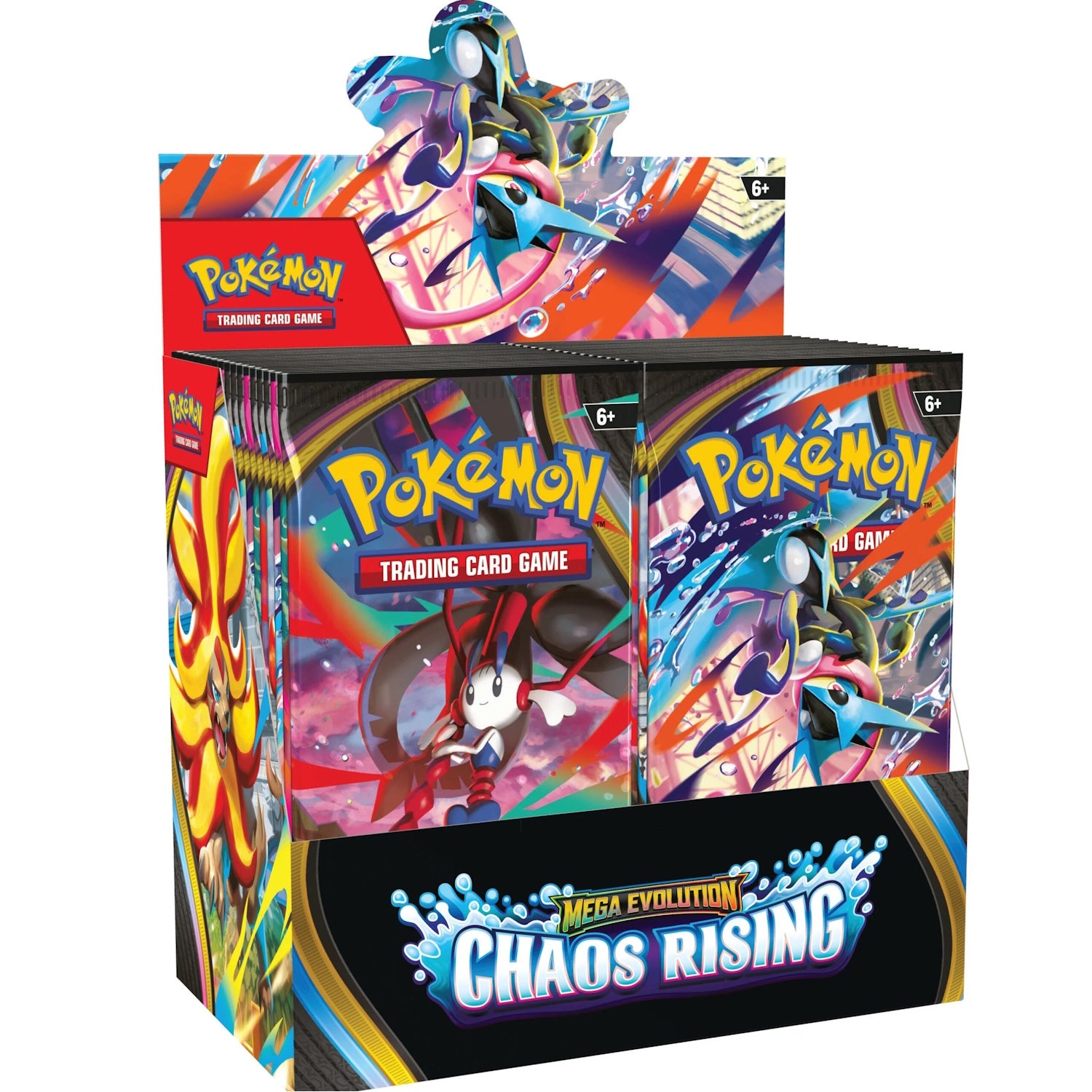 pokemon-tcg-mega-evolution-chaos-rising-booster-box-36-packs-mega-greninja-ex-cover Pokemon TCG: Mega Evolution - Chaos Rising Booster Box - 36 Packs - Image 1