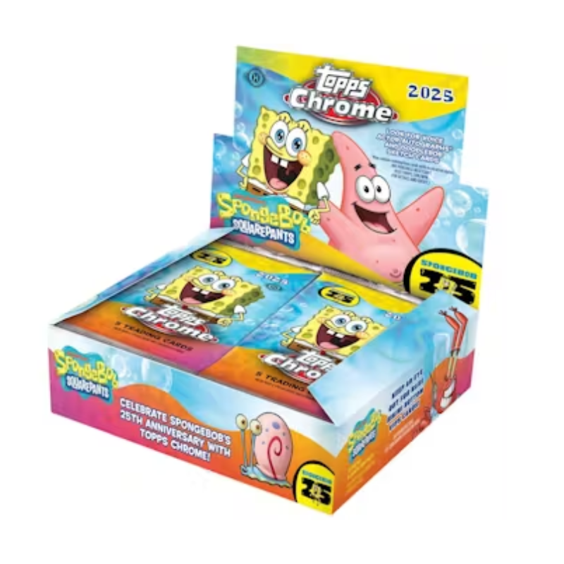 resizingforshopify-2025-09-23T120008.423 2025 Topps Chrome Spongebob 25th Anniversary Hobby 12 Box Case - Image 1