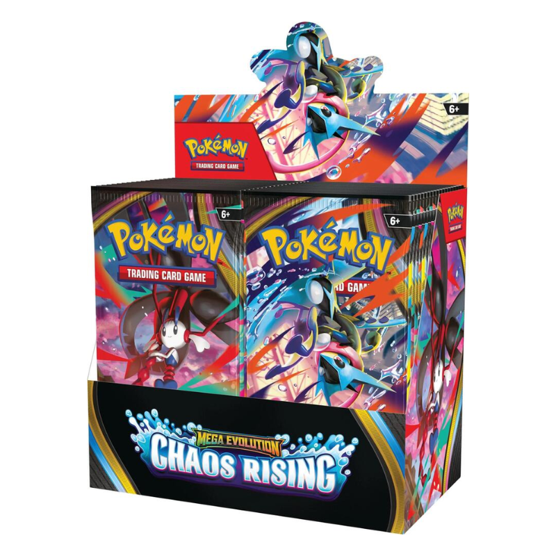 resizingforshopify-2026-05-18T121851.499 Pokemon Mega Evolution Chaos Rising Booster 6 Box Case - Image 1