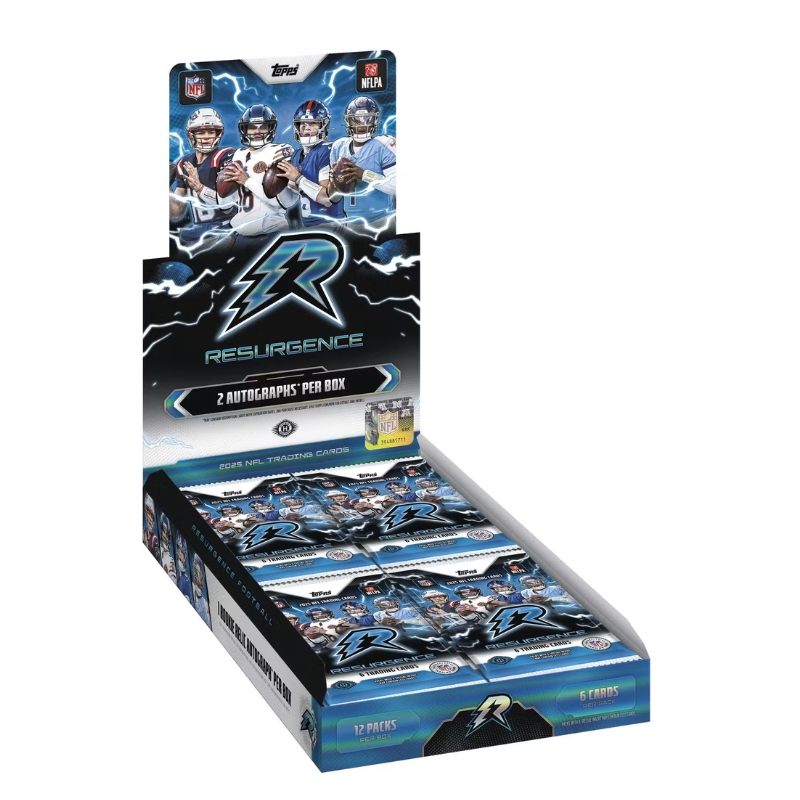 resizingforshopify-2026-07-16T125001.237_9fa39b06-16c6-44e1-8343-cc39debb7b2f 2025 Topps Resurgence Football Hobby 12 Box Case - Image 1