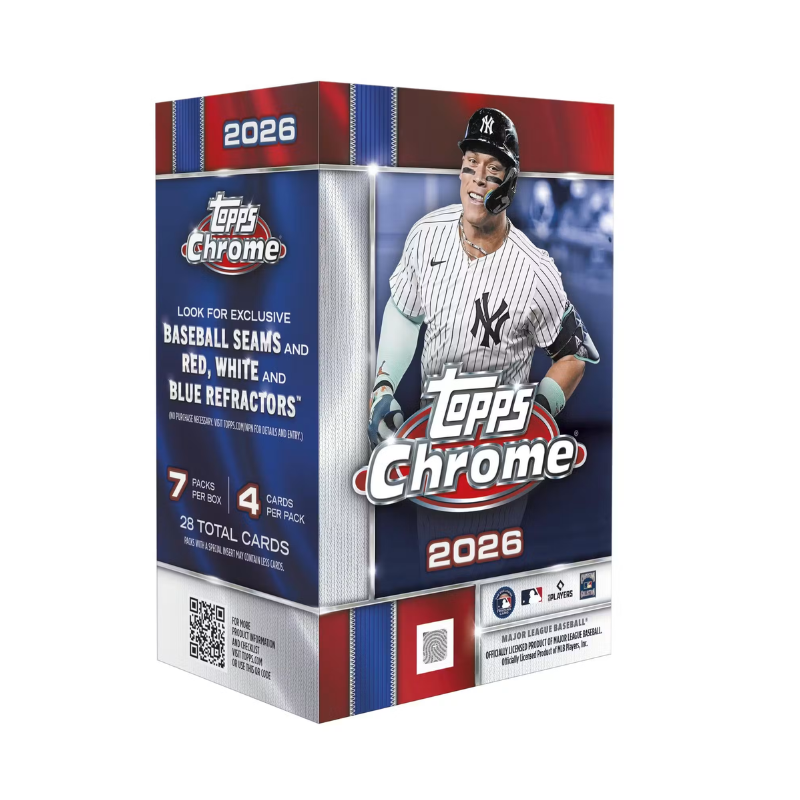 resizingforshopify-2026-07-20T113150.168 2026 Topps Chrome Baseball Blaster 40 Box Case - Image 1